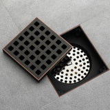 Oil rubbered bronze brass shower drain 4 or 8 inch  with ABS base