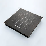 20-Inch or 24-inch Flushed Mounted Shower Head: Choose from Brushed Gold, Oil Rubber Bronze or  Matte Black, or Brushed Nickel, Featuring Rainfall Waterfall, Bluetooth Music, and 64 LED Lights