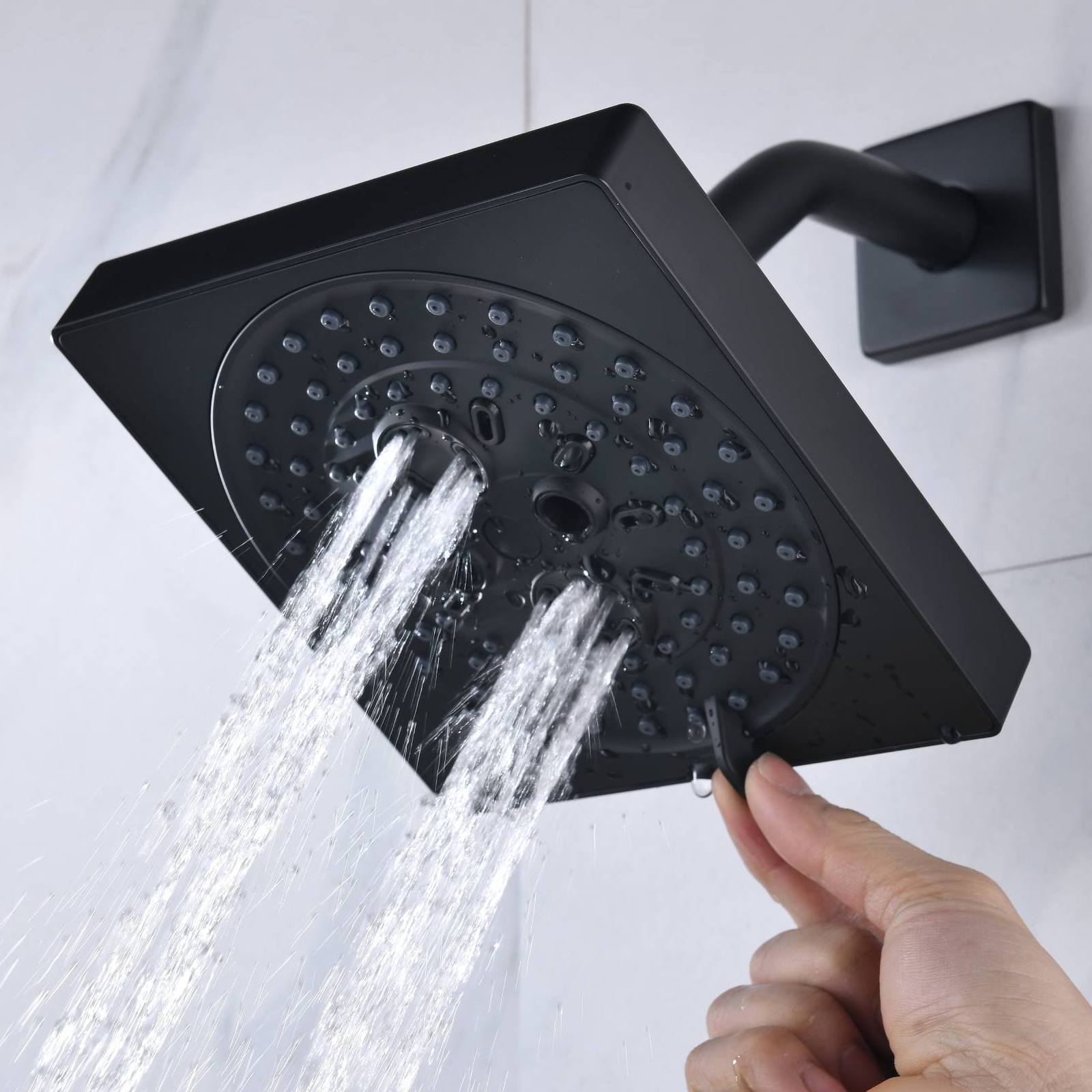 The durable ABS seven functions regular shower head 6 inch high water ...