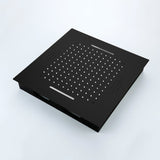 20-Inch or 24-inch Flushed Mounted Shower Head: Choose from Brushed Gold, Oil Rubber Bronze or  Matte Black, or Brushed Nickel, Featuring Rainfall Waterfall, Bluetooth Music, and 64 LED Lights