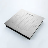 20-Inch or 24-inch Flushed Mounted Shower Head: Choose from Brushed Gold, Oil Rubber Bronze or  Matte Black, or Brushed Nickel, Featuring Rainfall Waterfall, Bluetooth Music, and 64 LED Lights