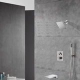Brushed nickel Regular shower head 3 functions Thermostatic Mixer System  Shower Faucet Set Tub Spout Bath