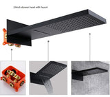 22-Inch Wall Mount Shower Heads: Choose from Chrome, Brushed Gold, Polished Gold, Brushed Nickel, or Matte Black or Oil Rubber Bronze Finishes, and Opt for LED or Non-LED Lighting