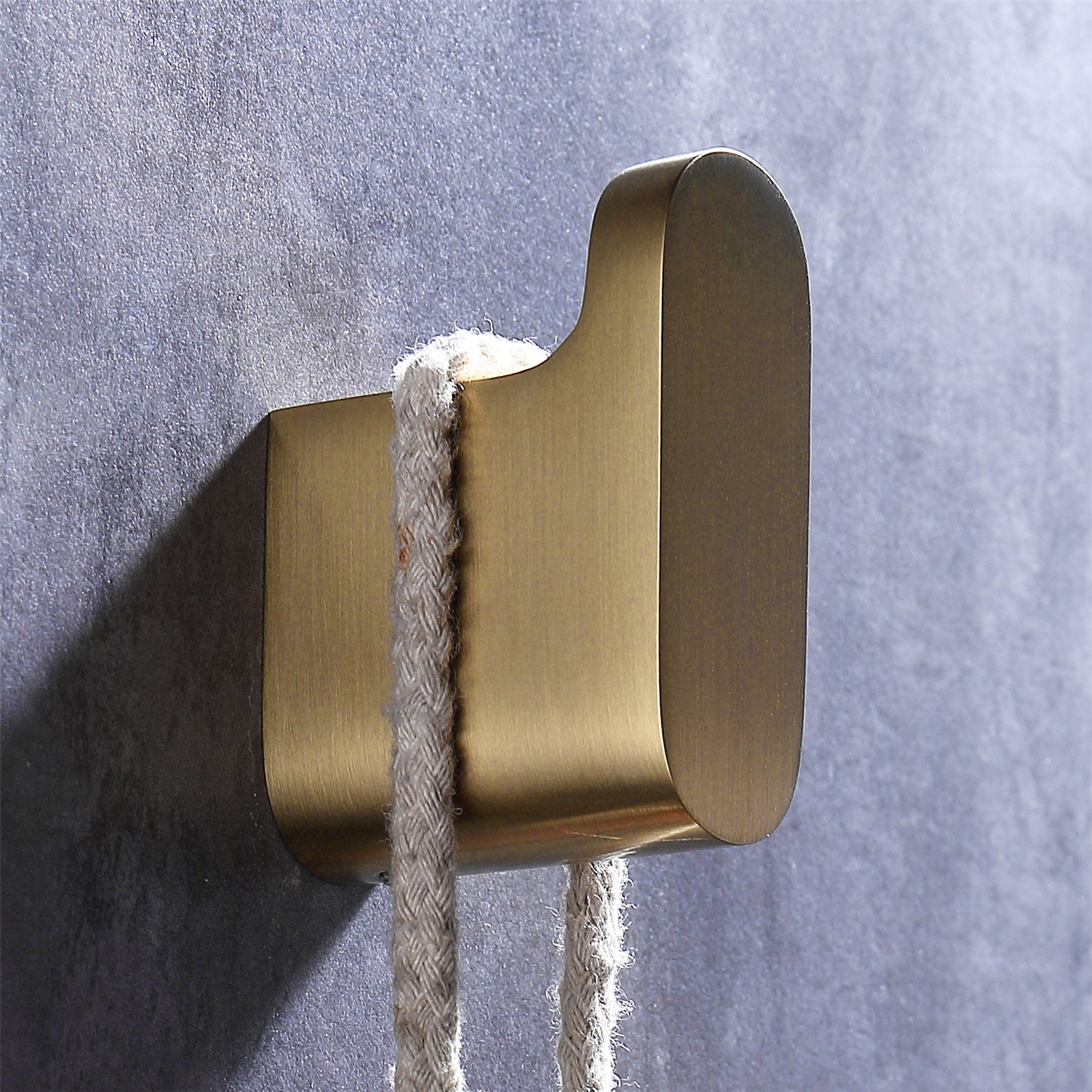 Luxurious 4-Piece Brass Brushed Gold Bathroom Hardware Set: Towel Bar, Towel Ring, Toilet Paper Holder, Robe Hook, and Tower Holder - Wall Mounted - wonderland shower inc