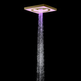 24" 3-Function Flush Mount Shower Head with LED, Bluetooth, 3 Finish Options