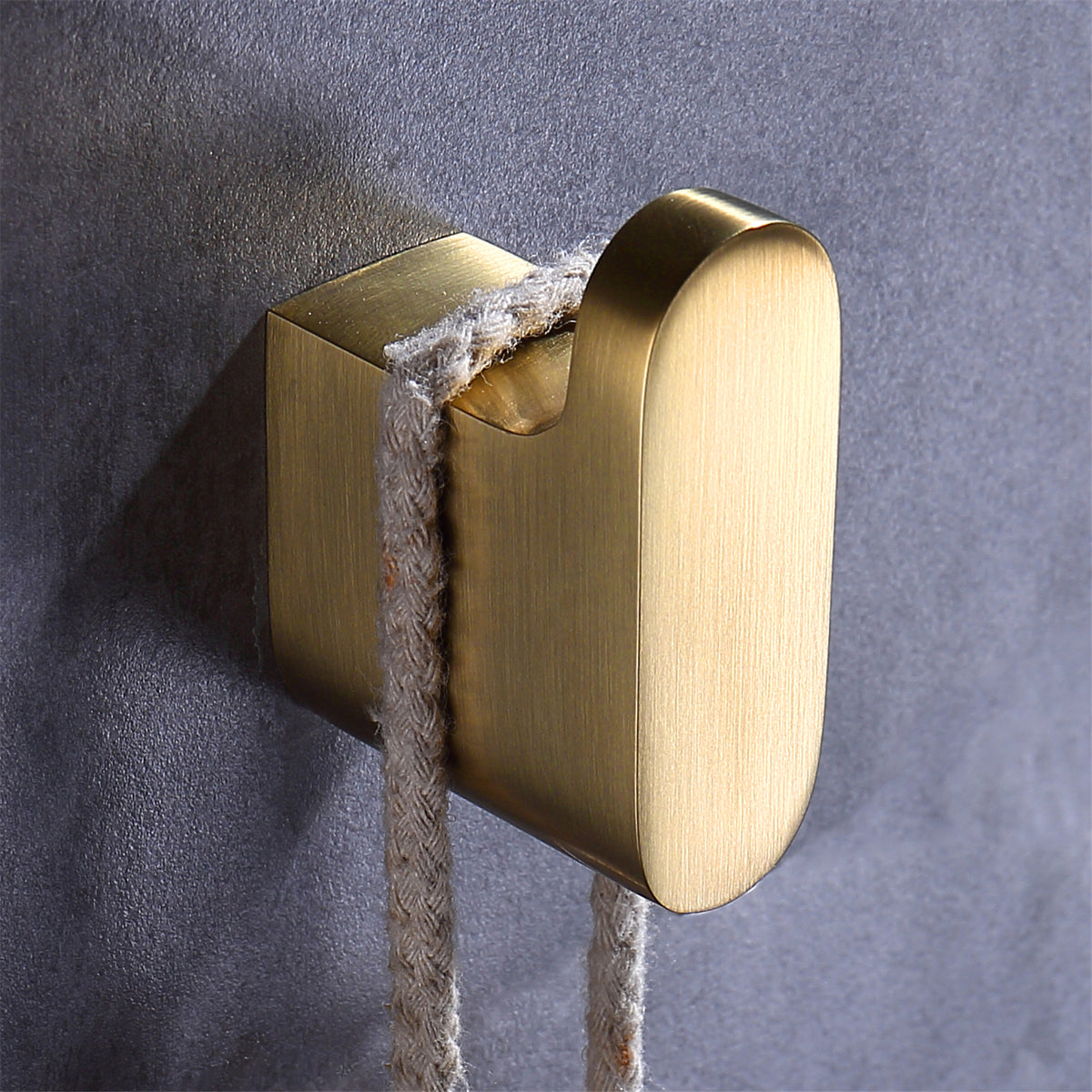 Luxurious 4-Piece Brass Brushed Gold Bathroom Hardware Set: Towel Bar, Towel Ring, Toilet Paper Holder, Robe Hook, and Tower Holder - Wall Mounted - wonderland shower inc