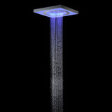 24" 3-Function Flush Mount Shower Head with LED, Bluetooth, 3 Finish Options