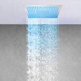 20" or "24" Flush Mount Rain Shower Head: 64 LED Lights