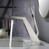 Brushed Gold or matte black or brushed nickel Bathroom Sink Faucet single handle with pop up overflow brass drain