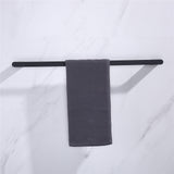 Luxurious 4-Piece Brass Matte Black Bathroom Hardware Set: Towel Bar, Towel Ring, Toilet Paper Holder, Robe Hook, and Tower Holder - Wall Mounted