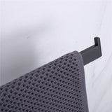 Luxurious 4-Piece Brass Matte Black Bathroom Hardware Set: Towel Bar, Towel Ring, Toilet Paper Holder, Robe Hook, and Tower Holder - Wall Mounted