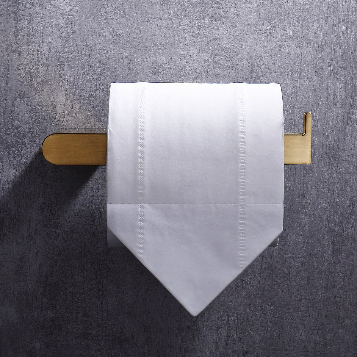 Luxurious 4-Piece Brass Brushed Gold Bathroom Hardware Set: Towel Bar, Towel Ring, Toilet Paper Holder, Robe Hook, and Tower Holder - Wall Mounted - wonderland shower inc