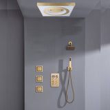 24" Flush Mount Shower Head with 6-Way Digital Faucet, 6" Regular Head, Body Jets