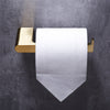 Luxurious 4-Piece Brass Brushed Gold Bathroom Hardware Set: Towel Bar, Towel Ring, Toilet Paper Holder, Robe Hook, and Tower Holder - Wall Mounted - wonderland shower inc