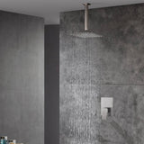 Single functions shower faucet pressure balance rough in valve with ceiling mount rain head