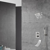 Brushed nickel Regular shower head 3 functions Thermostatic Mixer System  Shower Faucet Set Tub Spout Bath