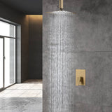 Single functions shower faucet pressure balance rough in valve with ceiling mount rain head