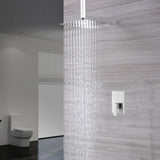 Single functions shower faucet pressure balance rough in valve with ceiling mount rain head