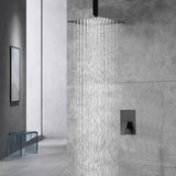 Single functions shower faucet pressure balance rough in valve with ceiling mount rain head