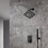 High Water Pressure Wall-Mounted Oil Rubbed Bronze 6-Inch Regular Shower Head with Handheld Shower: 2-Way Faucet System