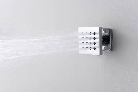 20'' or 24'' Ceiling-Mounted LED Chrome 3-Way Thermostatic Shower Faucet with Independent and Simultaneous Functionality - wonderland shower inc