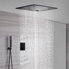 Matte Black 3-Way Thermostatic Shower System with 20-Inch Ceiling-Mounted LED Rain Mist Shower Head - wonderland shower inc