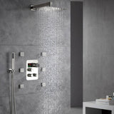 Brushed Nickel Wall Mount 3-Way Thermostatic Valve: Independent or Simultaneous Functionality