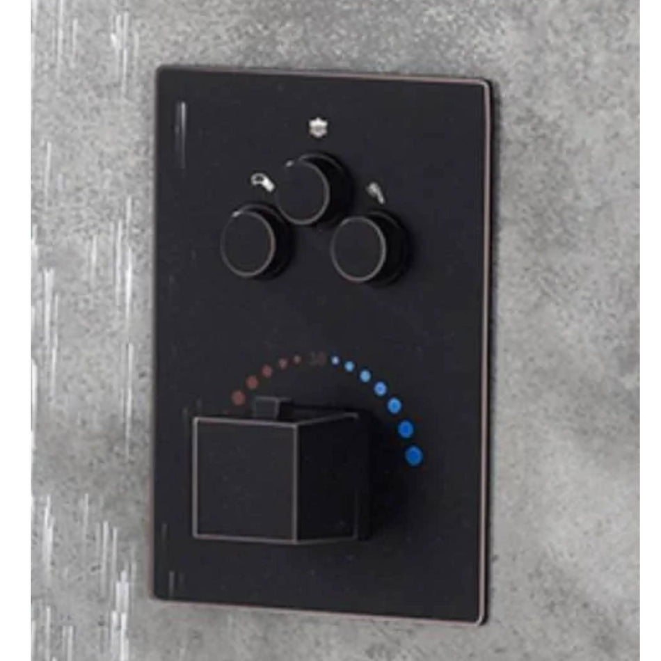 oil rubbered bronze 3-Way Thermostatic valve with trim and each function work at the same time and seperately