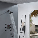 6" Regular Shower Head  - 3-Way Digital Thermostatic System with 6 jets