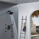 6" Regular Shower Head  - 3-Way Digital Thermostatic System with 6 jets