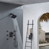 6" Regular Shower Head  - 3-Way Digital Thermostatic System with 6 jets