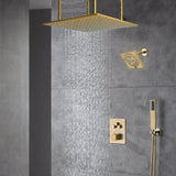 Ceiling Mounted 20-Inch Rainhead 3 Way Thermostatic Shower Faucet with Regular Head, Optional LED light or Non-Led Light