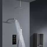 3 Way Thermal Digital Touchscreen Shower Faucet with regular head and rainfall head,Handle Shower