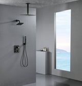 6" Regular Shower Head with Top Rainfall Shower Head - 3-Way Digital Thermostatic System