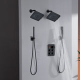 4-Way Thermostatic Faucet with Dual Regular Heads and Dual Handle wands