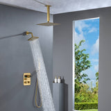 6" Regular Shower Head with Top Rainfall Shower Head - 3-Way Digital Thermostatic System