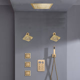 16-inch Bluetooth Music LED 6-Way Digital Thermostatic Shower  System with Waterfall,3 Body Jets, Regular Head