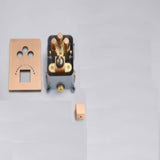 Elegant Rose Gold or Brushed Gold 3-Way Thermostatic Valve: Enjoy Simultaneous or Individual Functionality