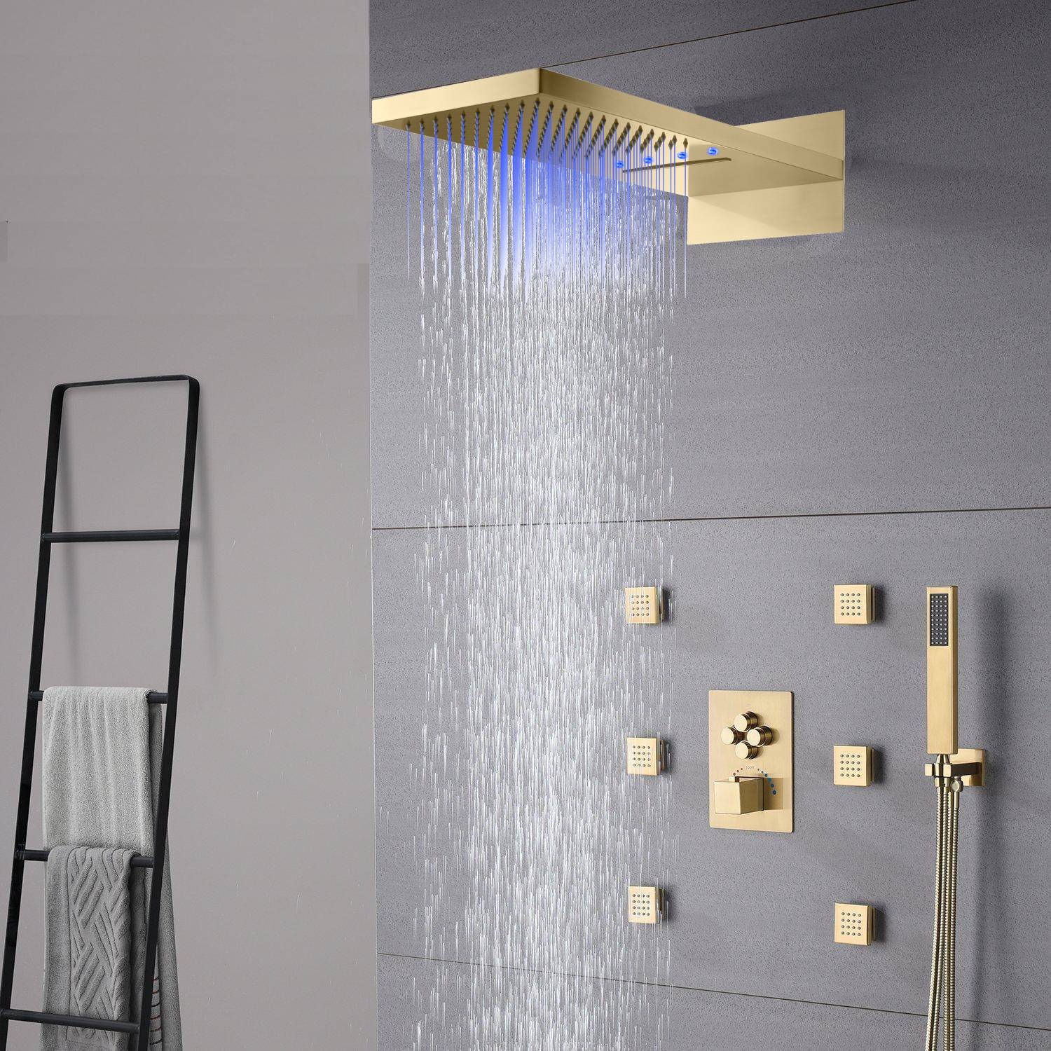 rainfall waterfall showers– wonderland shower inc