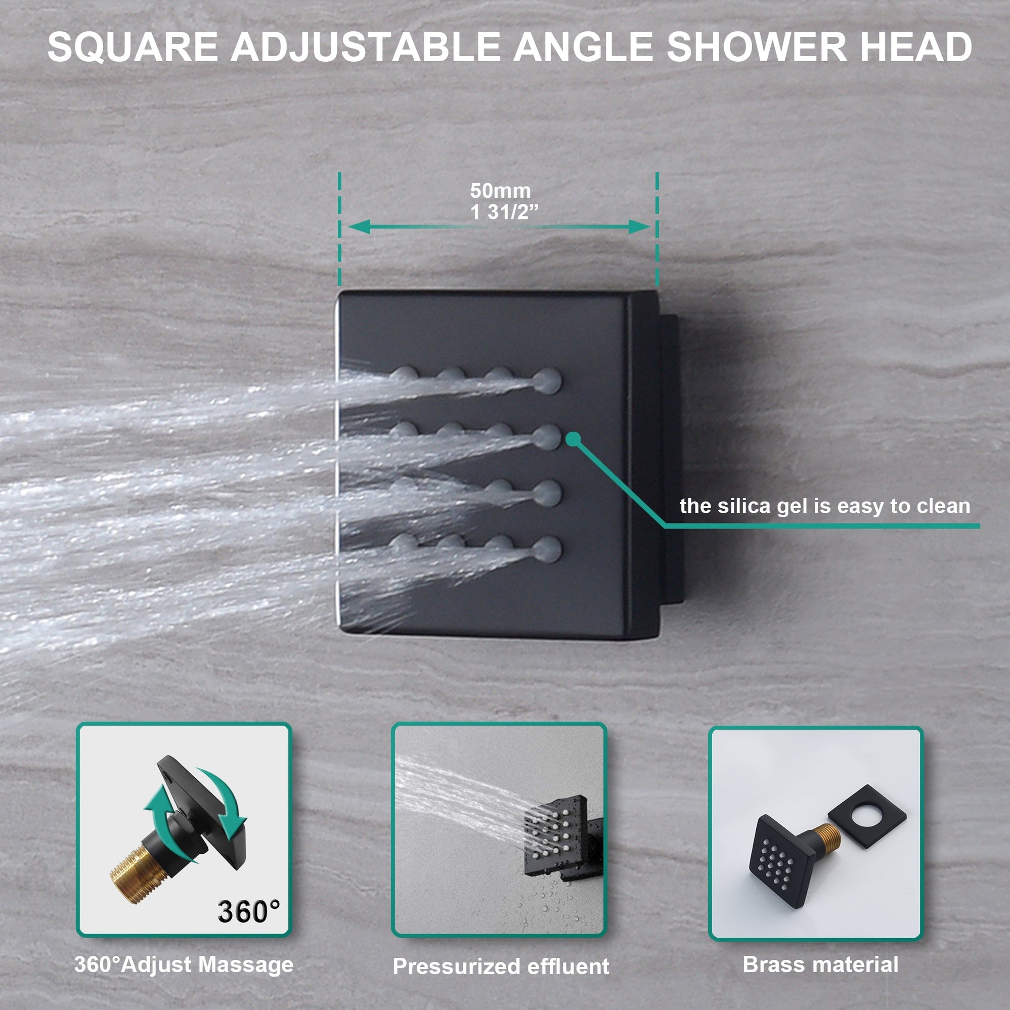 24" Flush LED Mount Rainfall Waterfall 6Way Digital Shower System Wit