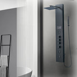 Matte Black or Brushed Gold 59'' Bluetooth Music Shower Panel with Touch Display - Simultaneous and Independent Functions