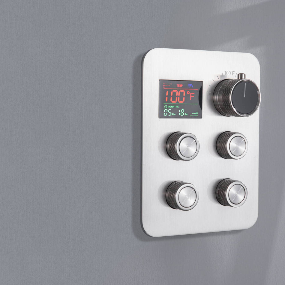 3 way or 4 way digital display rough in valve with trim