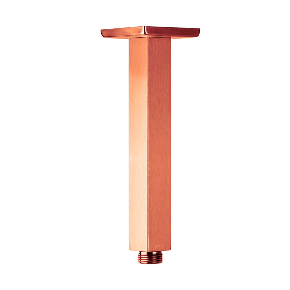 Rose Gold or Brushed nickel 9 inch or 18 inch or 24 inch or 36-inch  brass ceiling shower arm with flange