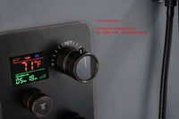 Dual Wall Mounted Regular Heads Oil Rubbed Bronze 3-Way Digital Display Thermostatic Shower Faucet System