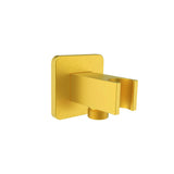 Polished Gold Brass Handheld Shower Sprayer: Complete with Hose and Holder for a Stylish and Functional Shower Upgrade