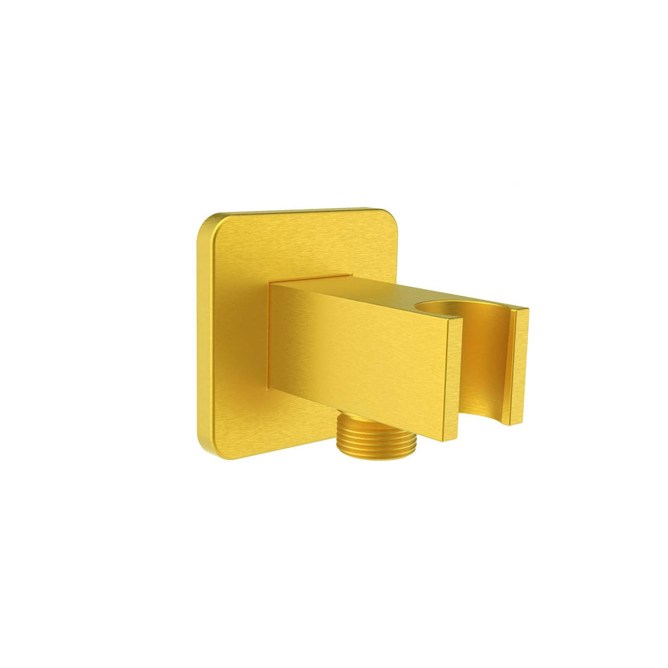 Brushed Gold Brass Handheld Shower Sprayer: Complete with Hose and Holder for a Stylish and Functional Shower Upgrade