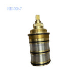 High water flow brass cartridge for thermostatic rough in valve