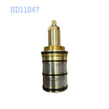 High water flow brass cartridge for thermostatic rough in valve