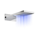 22-Inch Wall Mount Shower Heads: Choose from Chrome, Brushed Gold, Polished Gold, Brushed Nickel, or Matte Black or Oil Rubber Bronze Finishes, and Opt for LED or Non-LED Lighting