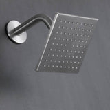 The durable brass and stainless steel regular shower head 6 inch high water pressure 9 inch wall mount arm and flange